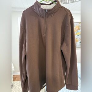 Men's Brown Quarter-Zip Sweater by BC Clothing